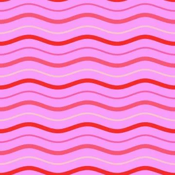 Cute Curvy Valentines Seamless Pattern Stock Illustration