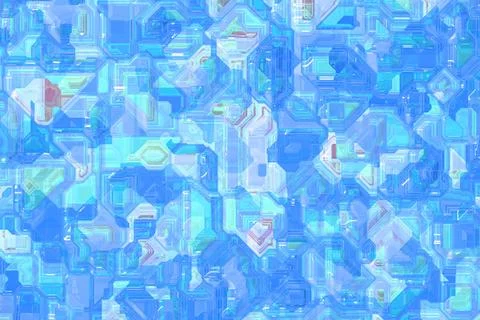 Cute cyber computer template cg texture background illustration Stock Illustration