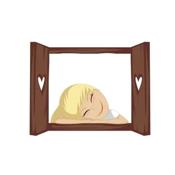 Cute daydream Stock Illustration