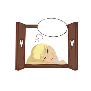 Cute daydream Stock Illustration