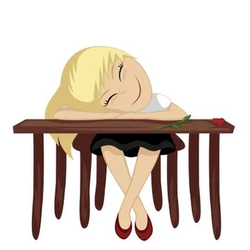 Cute daydream Stock Illustration
