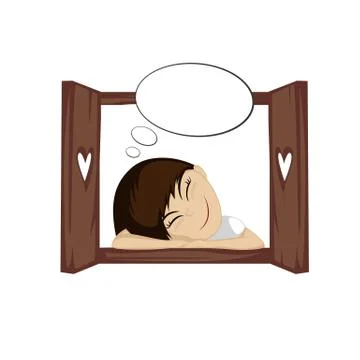 Cute daydream Stock Illustration