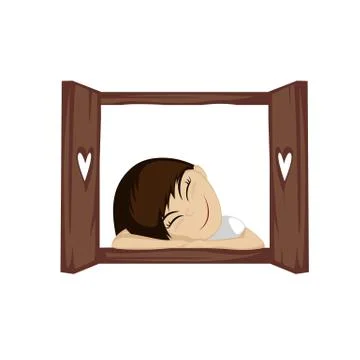 Cute daydream Stock Illustration