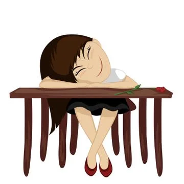 Cute daydream Stock Illustration