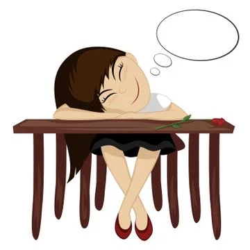 Cute daydream Stock Illustration