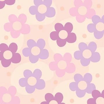 Cute daysi pattern Stock Illustration