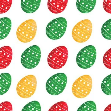 Cute decorative easter eggs Stock Illustration
