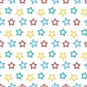 Cute decorative seamless pattern star asterisk, design for textile Stock Illustration