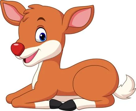 Cute deer cartoon Stock Illustration