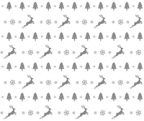 Cute deer on the knitting pattern, nordic seamless Christmas pattern, vector  イラスト素材