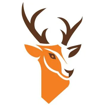 Cute deer Logo, Predator logo, zoo Vector, Wild Animal vector, deer Gradient イラスト素材