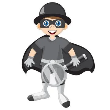 Cute detective. Stock Illustration