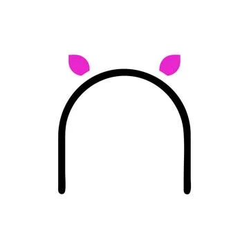 Cute Devil Horns Headband.  Fun accessory for parties and costumes. Stock Illustration