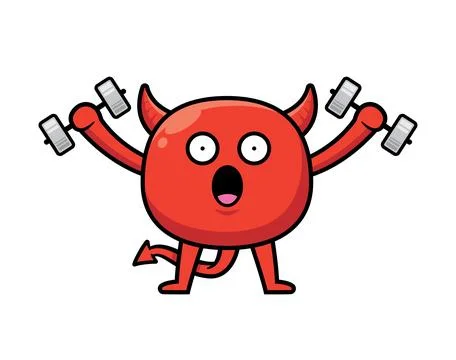 Cute devil mascot character design vector 스톡 일러스트