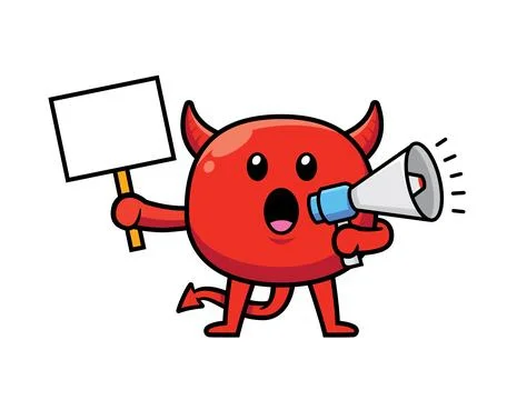 Cute devil mascot character design vector 스톡 일러스트