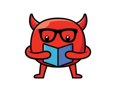 Cute devil mascot character design vector Stock Illustration