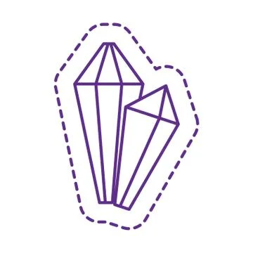 Cute diamonds patch line style icon vector design 스톡 일러스트