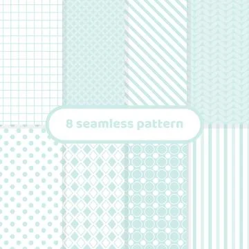 Cute different geometric patterns, abstract pattern set, pastel Illustrazione stock