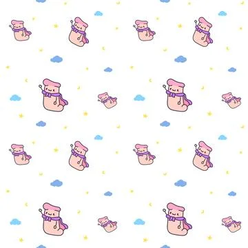Cute dildo seamless pattern set Stock Illustration