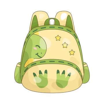 Cute dinosaur backpack Stock Illustration