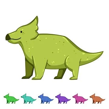 Cute dinosaur character cartoon vector graphic Stock Illustration
