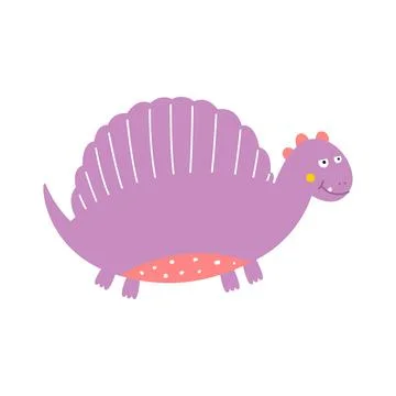 Cute dinosaur drawn as vector for kids fashion Stock Illustration