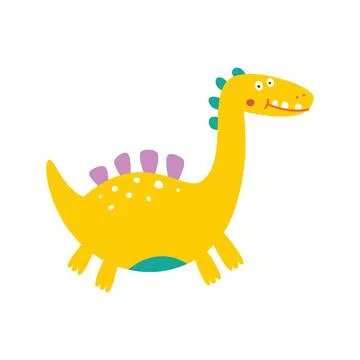 Cute dinosaur drawn as vector for kids fashion Stock Illustration