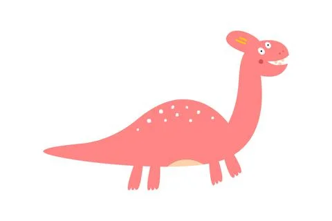 Cute dinosaur drawn as vector for kids fashion Stock Illustration