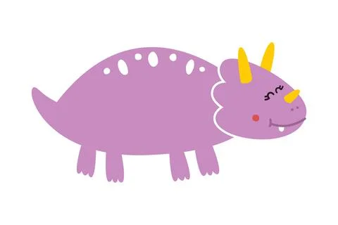 Cute dinosaur drawn as vector for kids fashion Illustrazione stock