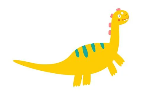 Cute dinosaur drawn as vector for kids fashion Stock Illustration