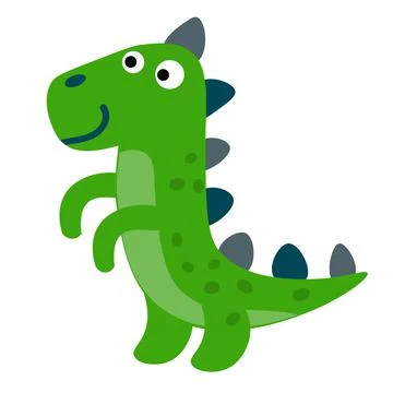 Cute dinosaur in flat style isolated Illustrazione stock