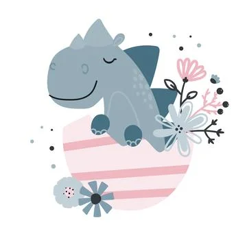 Cute dinosaur Stock Illustration