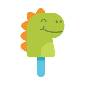 Cute dinosaur popsicle vector illustration Stock Illustration
