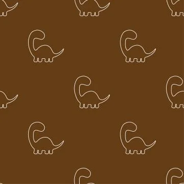 Cute dinosaurs pattern Stock Illustration