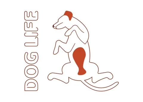 Cute dog character Stock Illustration