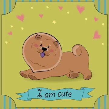 Cute dog Chow Illustrazione stock