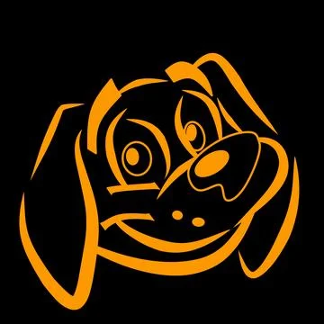 Cute dog face icon vector illustration. Stock Illustration