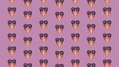 Cute Dog Face Pattern with Glasses and Mask. Video stock 325383520