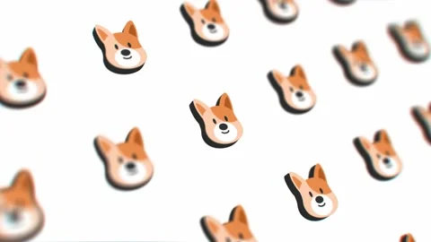 A cute dog head animated pattern design | Stock Video | Pond5
