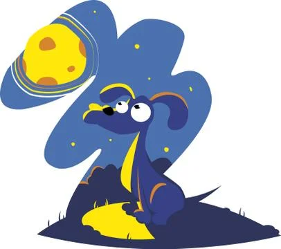 Cute Dog Howling Stock Illustration
