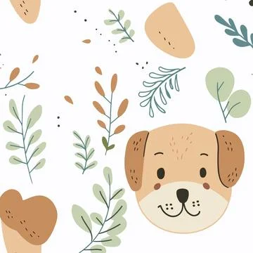 Cute Dog Pattern Stock Illustration