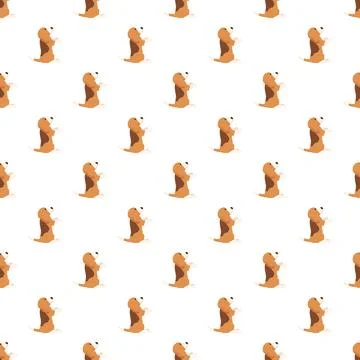 Cute dog pattern seamless vector illustration background イラスト素材