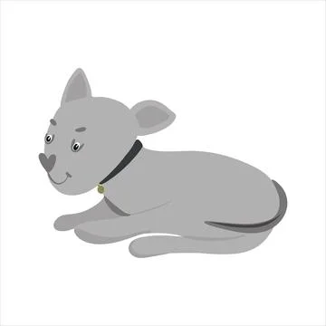 Cute dog, pet, doodle vector hand drawn, cartoon style Stock Illustration