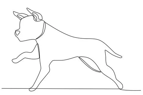 A cute dog is running Stock Illustration