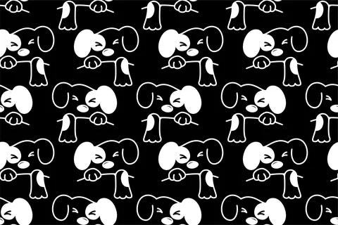 Cute dog seamless pattern background Stock Illustration