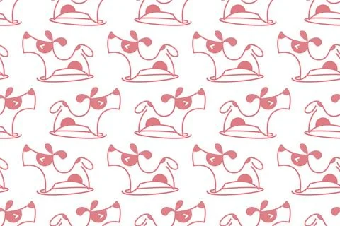 Cute dog seamless pattern background Stock Illustration