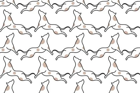 Cute dog seamless pattern background Stock Illustration