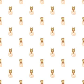 Cute dog spa day pattern with cucumber slices Stock Illustration