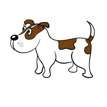 Cute dog on a white background Stock Illustration
