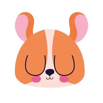 Cute dog in a white background Stock Illustration
